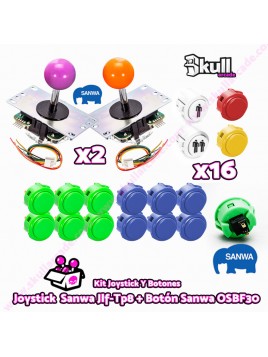 Kit joystick sanwa maquinas recreativas arcade y bartop HDMI hyperspin