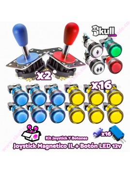 Joystick magnetico industrias lorenzo y botones led bartop baratos para montar bartop