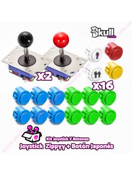 Joystick Zippy y boton americano bartop arcade raspberry pi
