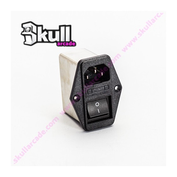 Base entrada de corriente con Filtro 8cm * 10cm ideal para bartop y receativas arcade pequeñas