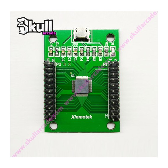 Interface 2 Players XInMo para hyperspin, Raspberry pi, ps3 y maquina arcade recreativa