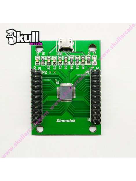 Interface 2 Players XInMo para hyperspin, Raspberry pi, ps3 y maquina arcade recreativa