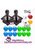 Kit Joystick y Botones : Botón Japonés+ Joystick Americano