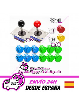 Joystick Zippy y boton americano bartop arcade raspberry pi