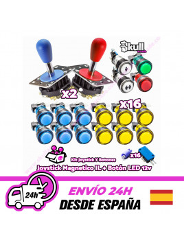 Joystick magnetico industrias lorenzo y botones led bartop baratos para montar bartop