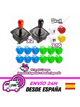 Kit completo recreativa maquina arcade Botón japones sanwa + Joystick Español